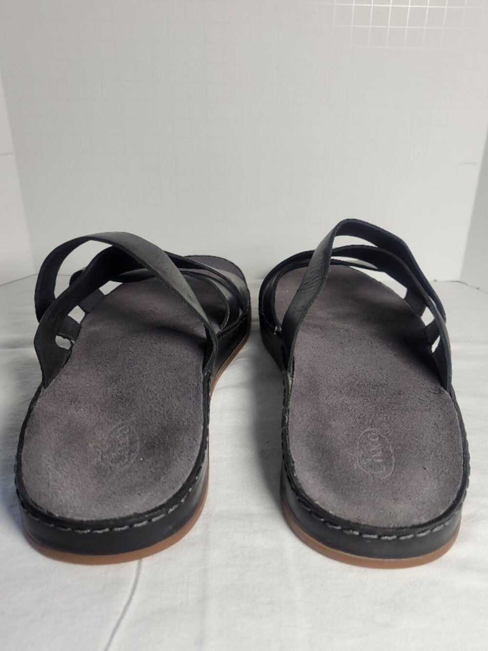 Chaco Wayfarer Black Leather Slide Sandals Women's 11 EU 42 - Picture 8 of 11
